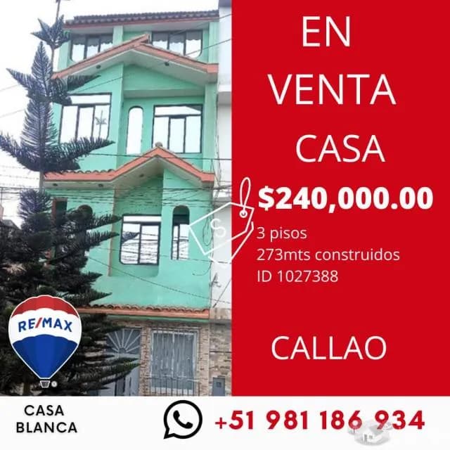 HERMOSA CASA EN VENTA UBICADA EN EL CALLAO - 1