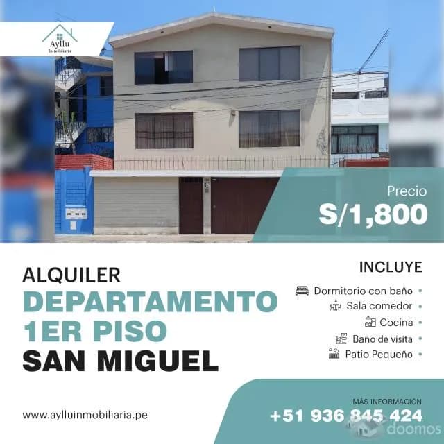 Departamento en Alquiler 1er Piso - San Miguel - 1