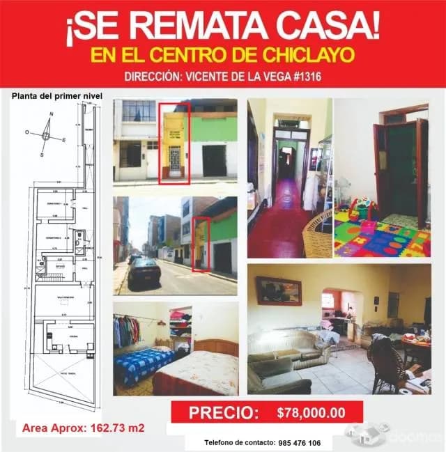 Remato casa en el centro de Chiclayo - 1