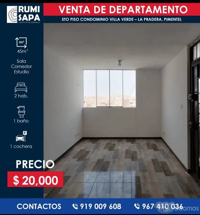 Venta Departamento Condominio Villa Verde - La Pradera, Pimentel - 1