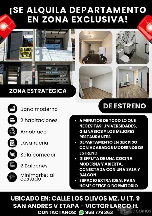 DEPARTAMENTO SEMIAMOBLADO DE ESTRENO | NEGOCIABLE EN TRUJILLO - 1