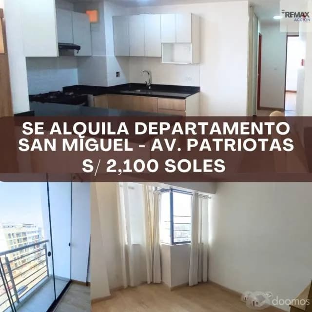 ALQUILER DE DEPARTAMENTO EN SAN MIGUEL AV. PATRIOTAS - 1