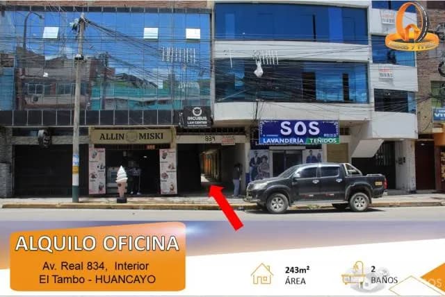 ALQUILO OFICINA CERCA A PLAZA VEA EL TAMBO - 1