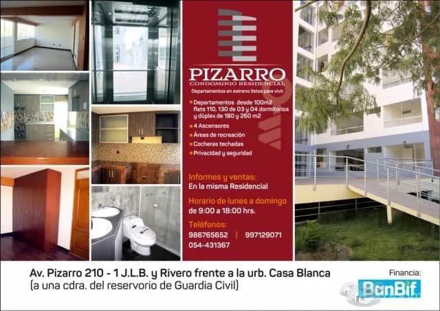 VENDO HERMOSOS DEPARTAMENTOS EN ESTRENO EN J.LB. Y RIVERO - 1