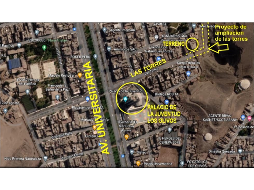 Los Olivos Ocasion Terreno Cerca del Palacio de La Juventud - 2