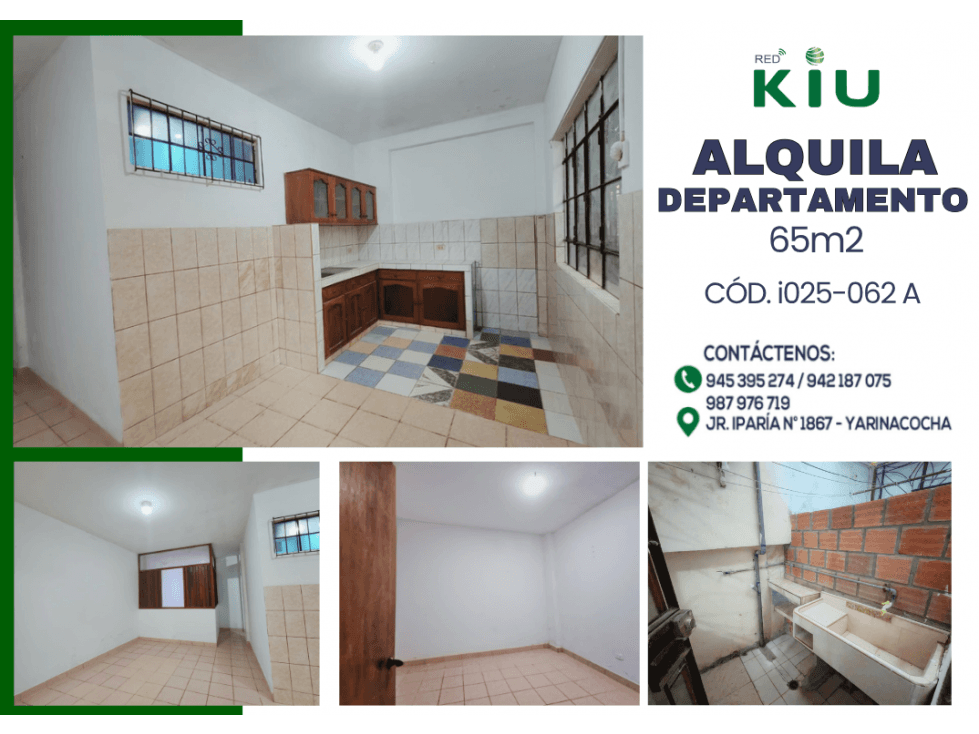I025062A - ALQUILER DEPARTAMENO - YARINACOCHA - 1