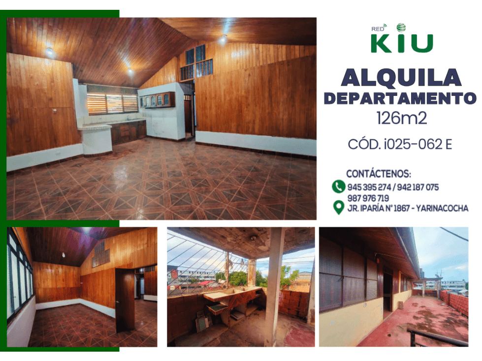 I025062E - ALQUILER DEPARTAMENO - YARINACOCHA - 1