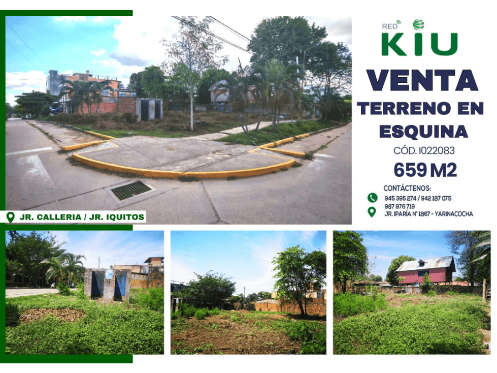 i022083 Venta terreno en esquina - Yarinacocha - 1