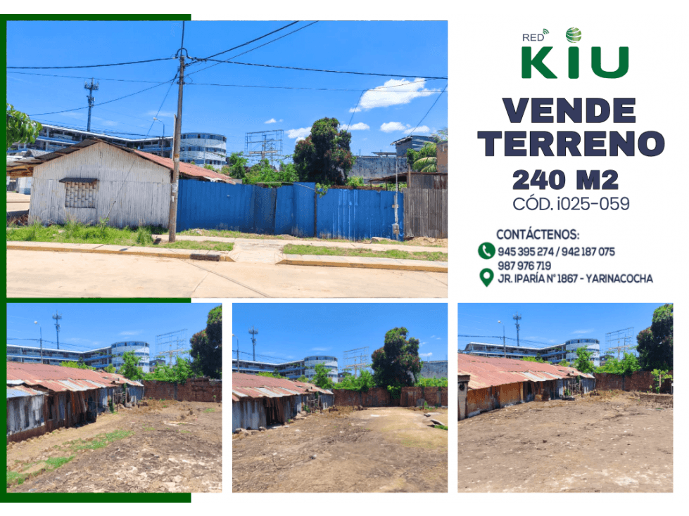 i025059 VENTA TERRENO EN YARINACOCHA - 1