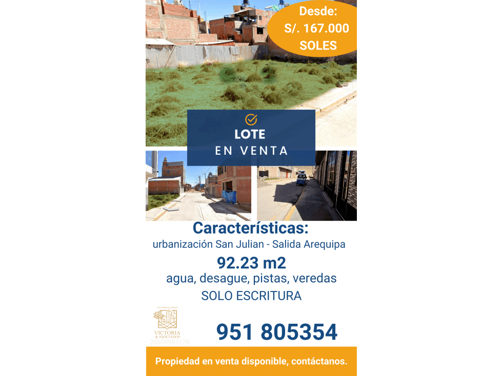 LOTE URBANIZACIÓN SAN JULIAN - SALIDA AREQUIPA - 2