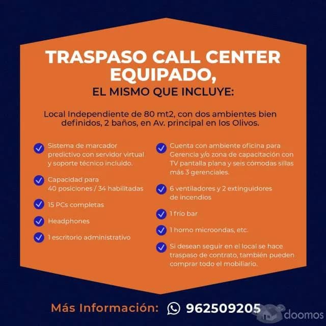 CALL CENTER - TRASPASO - 2