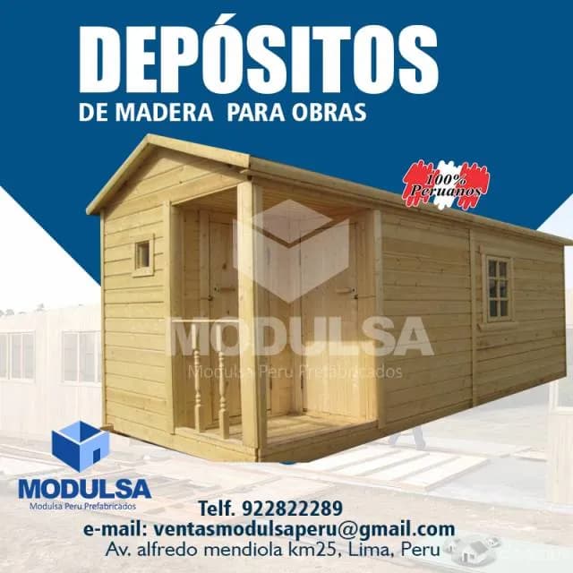 Módulos Prefabricados madera - Ambientes, Azoteas, Cuartos, Aulas, Kioscos,Casetas, Oficinas, Almacenes de madera en Lima - 2