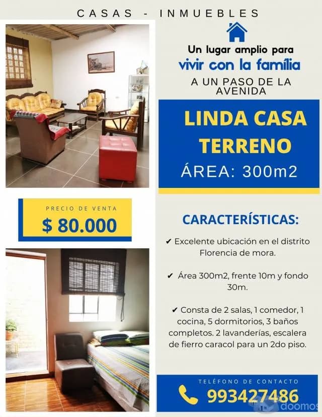 VENTA LINDA CASA - TERRENO CON 300 M2 Y A UN PASO DE LA AVENIDA - 1