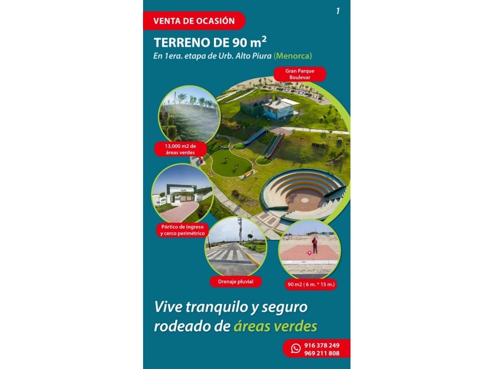 VENDO TERRENO EN URB. ALTO PIURA - 1