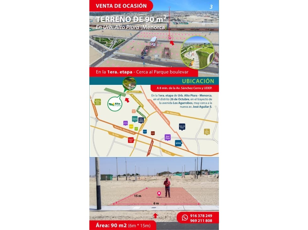 VENDO TERRENO EN URB. ALTO PIURA - 2