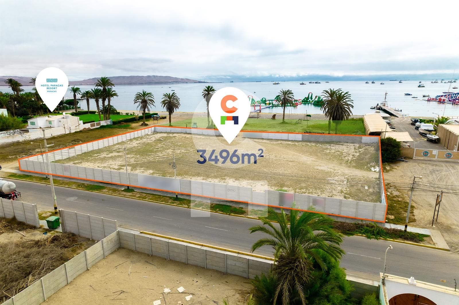 Terreno urbano 3,496 m² para proyecto de lujo en Paracas – PRIMERA FILA - 2