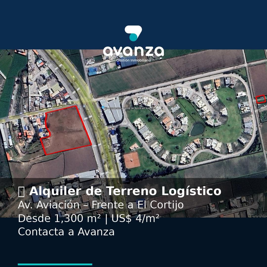 ALQUILA TERRENO LOGÍSTICO EN AV. AVIACIÓN (FRENTE A EL CORTIJO) – DESDE US$ 4M² - 1
