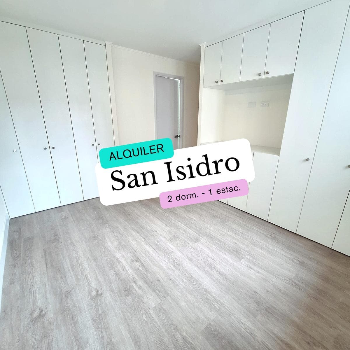 Departamento en alquiler en San Isidro de 2 dormitorios y estacionamiento - 1